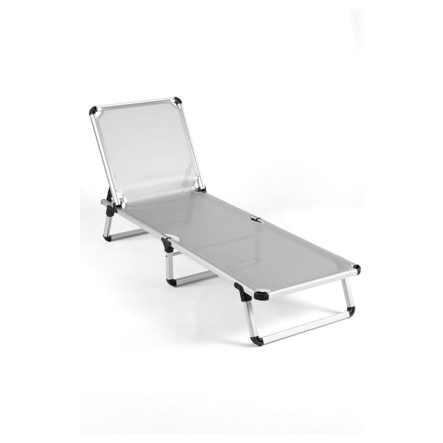 Katlanır Şezlong - Gümüş