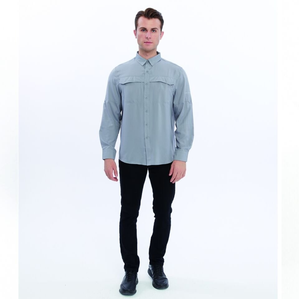 FreeCamp Novella Erkek Gömlek-GRİ