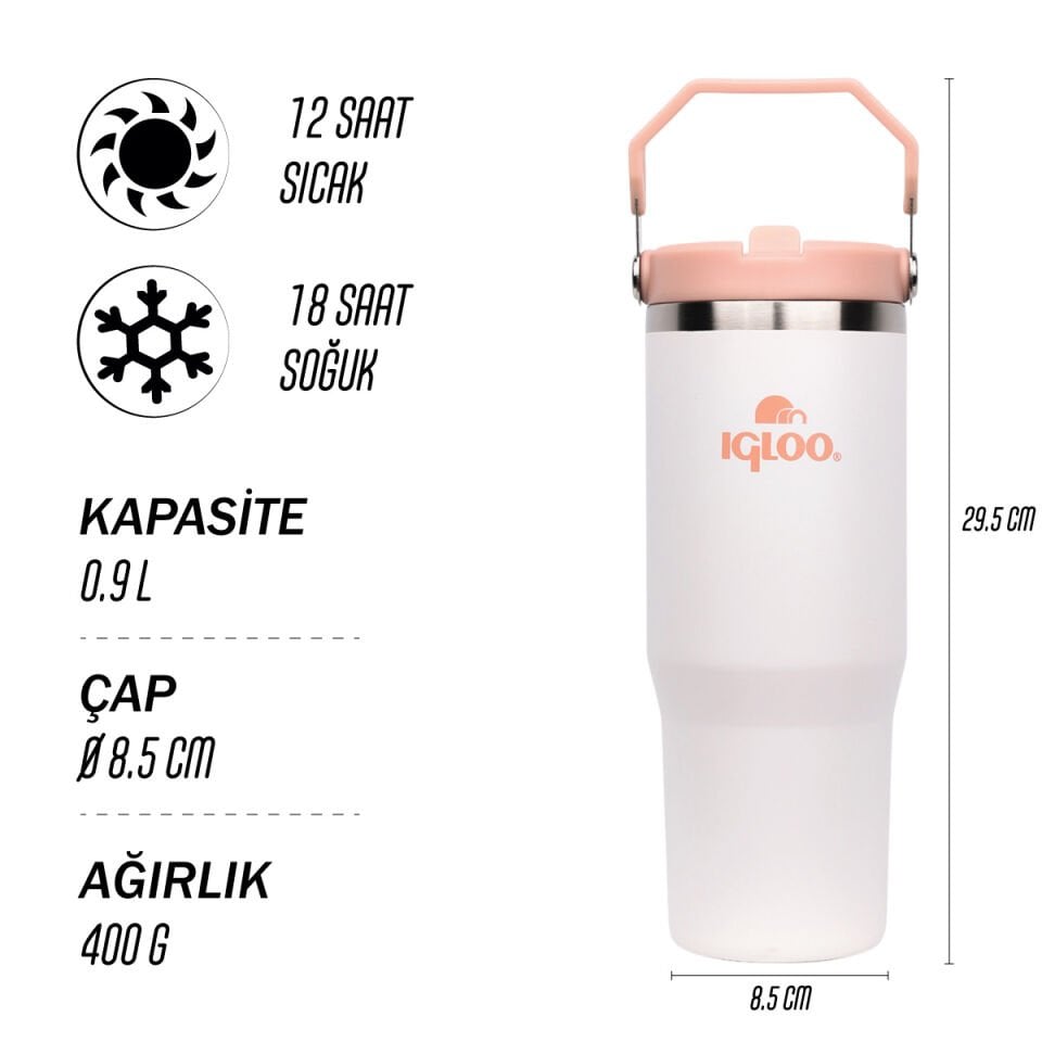 Igloo Powder Termos 900ml-BEYAZ