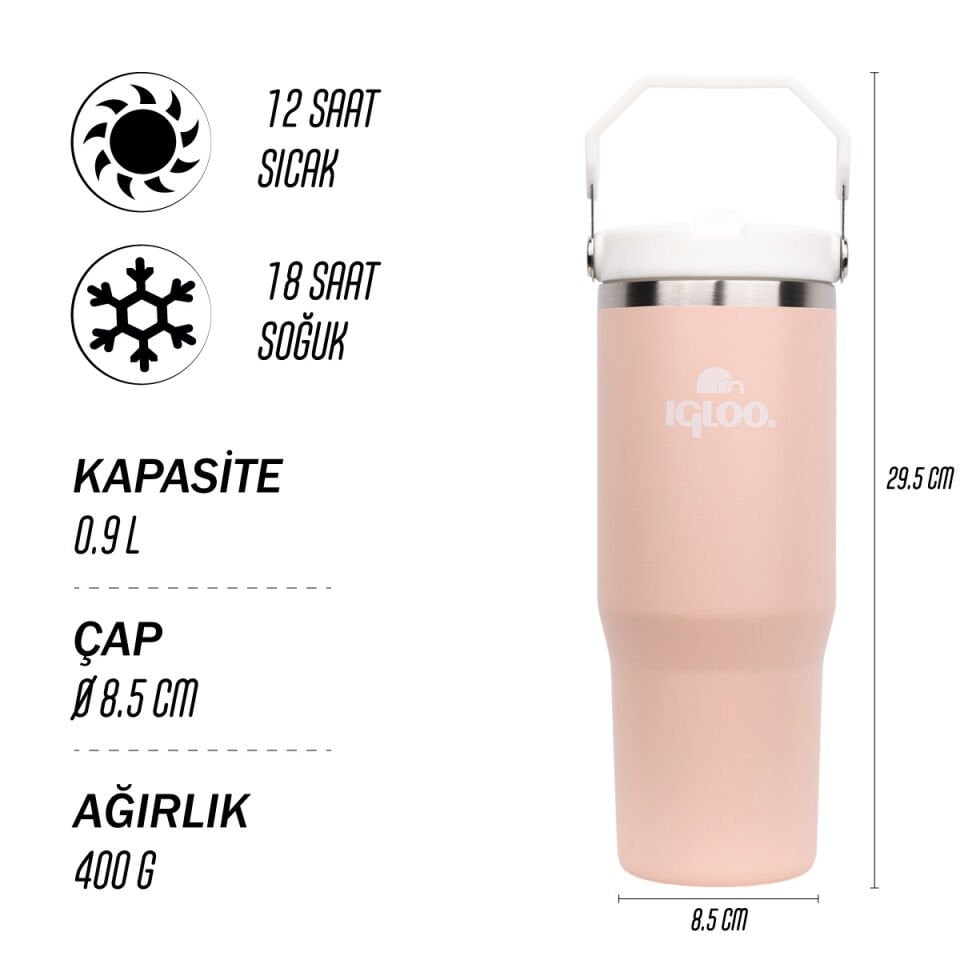 Igloo Powder Termos 900ml-SOMON BEYAZ