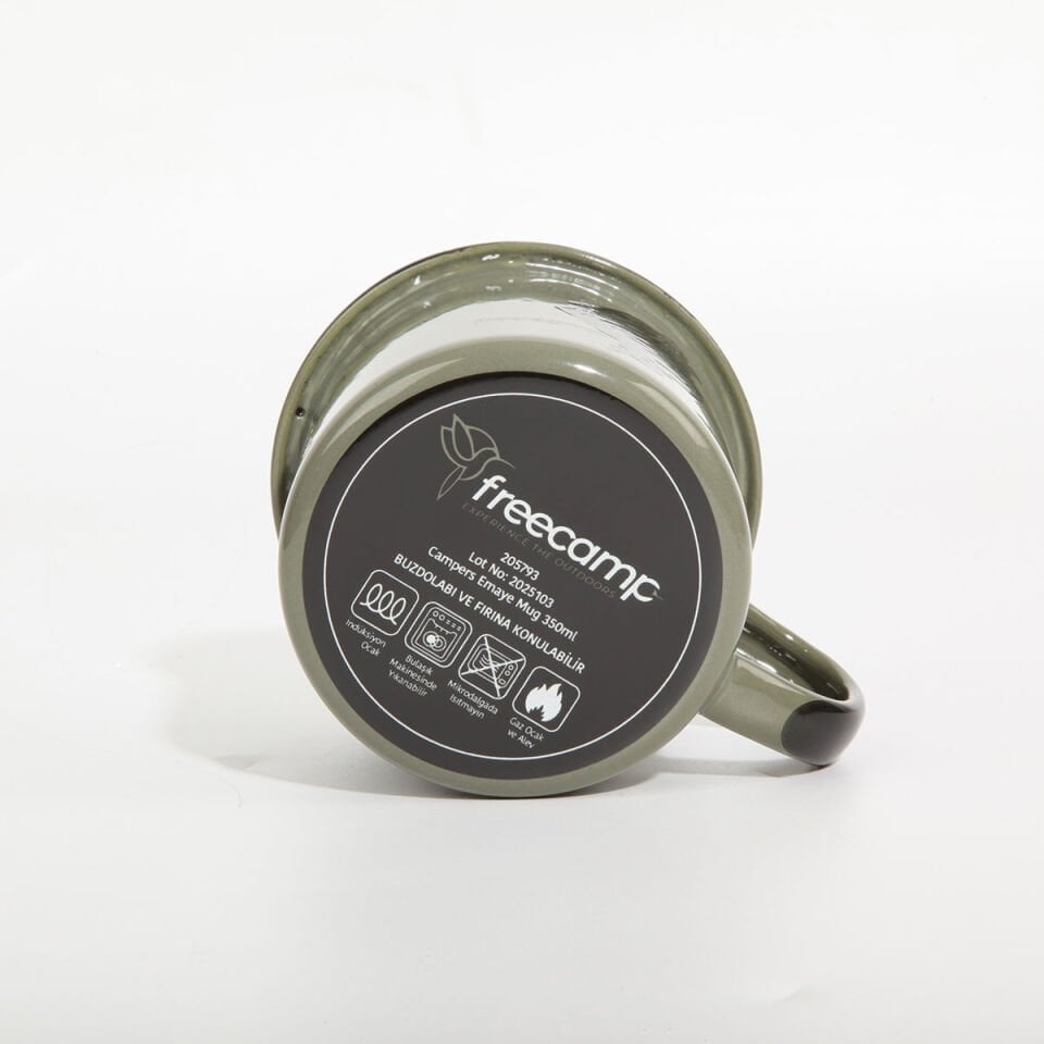 FreeCamp Campers Emaye Mug 350ml-YEŞİL